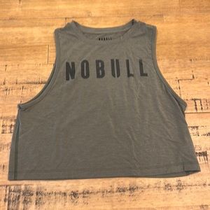 NoBull Army green cropped tank (S)